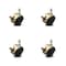 Service Caster 2 Inch Antique Brass Hooded Nylon Wheel Grip Ring Chair Caster with Brake, 4PK SCC-GR02S50D-NYS-WA-B-716X78-4 - alternate 1